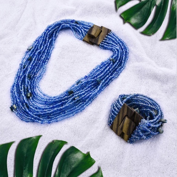 Jewelry - Seed Bead Stretch Bracelet and Necklace